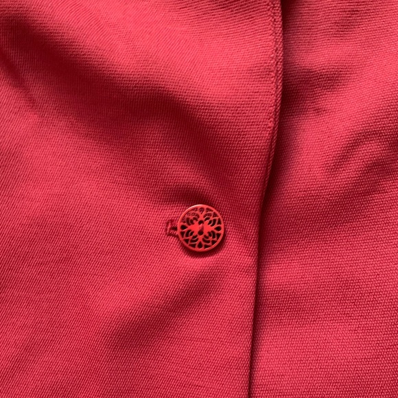 Anthropologie Tied-Sleeve Blazer in Wine - Picture 6 of 8